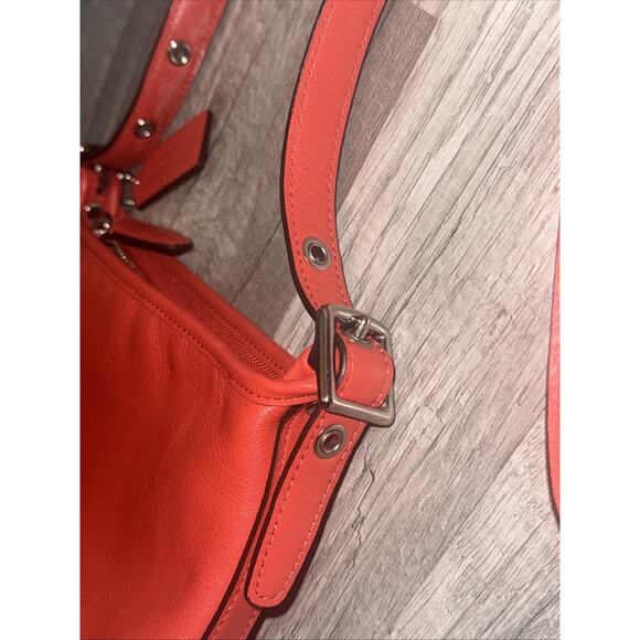 Coach Legacy Leather Mini Duffle Crossbody Bag in Red/Coral 19901 - Picture 14 of 16